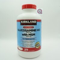 Viên uống bảo vệ sụn khớp Kirkland Glucosamine HCL 1500mg With MSM 1500mg Hộp 375 Viên, Nắp Đỏ