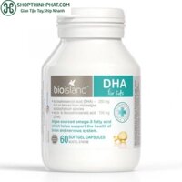 Viên uống BioIsland DHA for kids 60 viên bổ sung Dầu Cá Bio Island Bổ Sung DHA Cho Trẻ