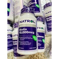 viên uống biotin 100 viên natrol beauty biotin natrol mọc tóc 10000mcg biotin 100viên của Mỹ