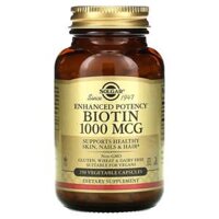 Viên uống Biotin 1000 mcg 250 viên thực vật Solgar