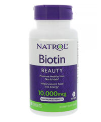 Viên uống Biotin Natrol 10000 Mcg Của Mỹ 100 Viên, Kích thích mọc tóc & ngăn rụ...