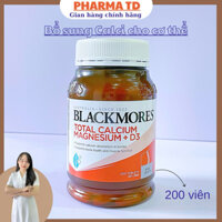 Viên uống Blackmores total calcium+magnesium+D3 | Hỗ trợ bổ sung Canxi cho người thiếu ,mang thai, cho con bú| 200viên