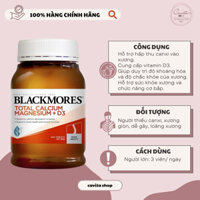 Viên uống Blackmores Total Canxi - Magie - D3 200 viên