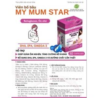 Viên uống bổ bầu My Mum Star giúp bổ sung Acid Folic, DHA,EPA và MultiVitamin- Hộp 30 viên