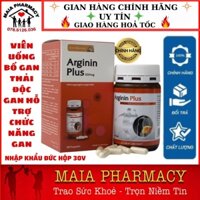 Viên Uống Bổ Gan Hạ Men Gan Hỗ Trợ Tăng Cường Chức Năng Gan ARGININ PLUS 500MG  Nhập Khẩu Đức