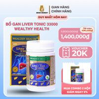 Viên uống bổ gan Liver Tonic 33000 Wealthy Health - hỗ trợ quá trình làm sạch giải độc cơ thể
