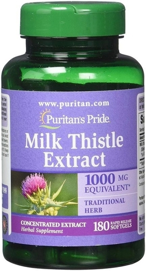 Viên uống bổ gan Milk Thistle Extract Puritan’s Pride - 1000mg, 180 viên