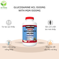 Viên uống bổ khớp 375v Glucosamine HCL 1500mg With MSM 1500mg Kirk.land USA