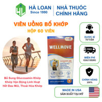 Viên uống bổ khớp Glucosamin WELLMOVE Vista USA - Làm trơn ổ khớp, giảm đau mỏi khớp (Hộp 60 viên)