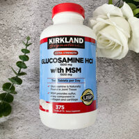 Viên Uống Bổ Khớp Glucosamine HCL 1500mg Kirkland With MSM 1500mg Hộp 375 Viên Hàng Nhập Mỹ
