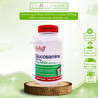 Viên uống bổ khớp Schiff Glucosamine 1500mg MSM và Hyaluronic Acid 150 viên - Shopmarsvn