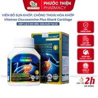 Viên uống bổ khớp Vitatree Glucosamine 1500mg và sụn cá mập lọ 100 Viên