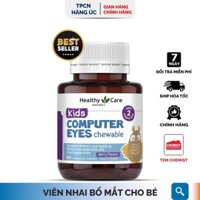 Viên uống bổ mắt Healthy Care Kids Computer Eyes Úc bổ sung vitamin, dưỡng chất cho đôi mắt sáng khỏe 60 viên