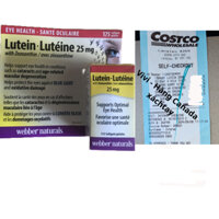 Viên uống bổ mắt Lutein 25mg 175 viên date 2027 hãng Webber Naturals Canada