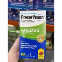 VIÊN UỐNG BỔ MẮT, SÁNG MẮT CHO NGƯỜI LỚN PRESERVISION AREDS2 FORMULA 210 VIÊN [date 12/2024]
