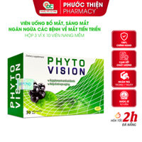 Viên uống bổ mắt, sáng mắt Phyto Vision lutein, vitamin cho mắt hộp 30 viên