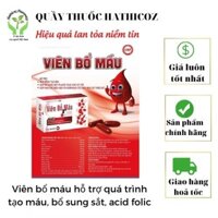 Viên uống bổ máu, hỗ trợ quá trình tạo máu, bổ sung sắt, acid folic hộp 30 viên