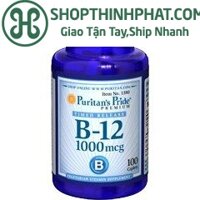 Viên uống Bổ máu, ngừa chóng mặt, tăng trí não vitamin B12 1000mcg Puritan’s Pride 100v