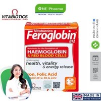 Viên Uống Bổ Máu Vitabiotics FEROGLOBIN B12 Cung Cấp Sắt Hỗ Trợ Tăng Khả Năng Tạo Máu Hộp 30 Viên