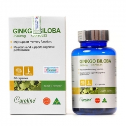 Viên uống bổ não Careline Ginkgo Biloba 2500mg 60 viên