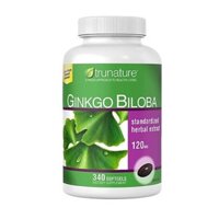 Viên Uống Bổ Não của Mỹ 🇺🇸TRUNATURE® GINKGO BILOBA 120mg with VINPOCETINE 340 viên
