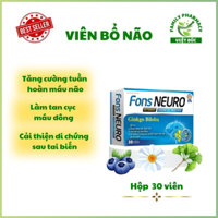 Viên uống bổ não Fons Neuro chứa Ginkgo biloba giúp tăng cường tuần hoàn não Hộp 30 viên