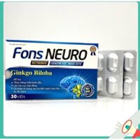 Viên uống bổ não Fons Neuro chứa Ginkgo biloba giúp tăng cường tuần hoàn não Hộp 30 viên