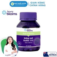 Viên uống bổ não Ginkgo and Brahmi 3000 Henry Blooms - Hỗ trợ hoạt huyết, tăng cường trí não