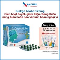 Viên uống bổ não GINKGO BILOBA 120MG bổ sung Vitamin 3B B1 B6 B12 tăng chức năng não bộ, hệ thần kinh - An Châu