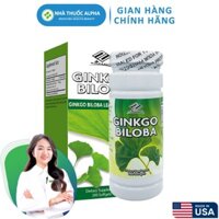 Viên uống bổ não Ginkgo Biloba Nu-Health giúp cải thiện trí nhớ 200 viên