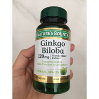 Viên uống bổ não Ginkgo biloba 120mg Nature's Bounty - 100 viên