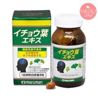 Viên uống bổ não Ginkgo Biloba Maruman hỗ trợ tiền đình Nhật Bản 100 viên