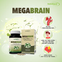 Viên uống bổ não Ginkgo Biloba MegaBrain Hotchland giúp tăng cường trí nhớ, tuần hoàn não - Hộp 60 viên.