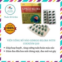 Viên uống bổ não GINKGO BILOBA COENZYM Q10 USHT hộp 10 vỉ x 10 viên nang mềm