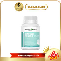 Viên uống bổ não Ginkgo Biloba 2000 Healthy Care của Úc hỗ trợ  giảm đau đầu và tiền đình 100 viên