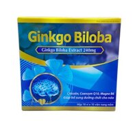 Viên uống bổ não GINKGO BILOBA 240 tăng cường trí nhớ, tăng tuần hoàn máu não, ngừa tai biến – HỘP 100 viên (Xanh Dương)