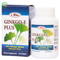 Viên uống Bổ Não Ginkgo-E Plus UBB giúp tăng cường tuần hoàn máu (Hộp 60 viên)