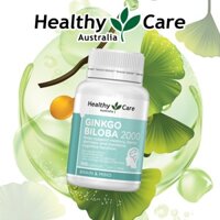 Viên uống bổ não Healthy Care Ginkgo Biloba 2000 tuần hoàn lưu thông máu 100 viên Qùa Tặng Mẹ