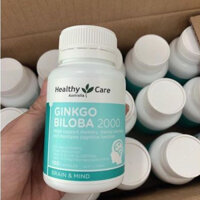 Viên uống bổ não Healthy Care Ginkgo Biloba 2000mg của Úc lọ 100 viên