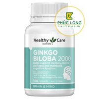 Viên Uống Bổ Não Healthy Care Ginkgo Biloba 2000 Úc [date xa] mẫu mới