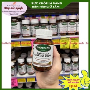 Viên uống bổ não hỗ trợ tuần hoàn não Thompson’s Ginkgo - 6000mg