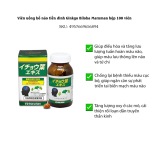 Viên uống bổ não Maruman Ginkgo Biloba