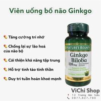 Viên uống bổ não Nature's Bounty Ginkgo Biloba 120mg