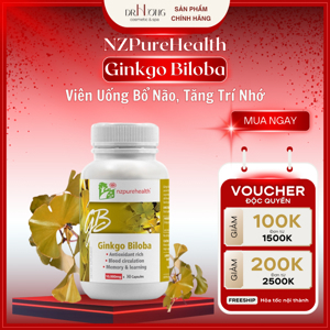 Viên uống bổ não Nzpurehealth Ginkgo Biloba 200mg