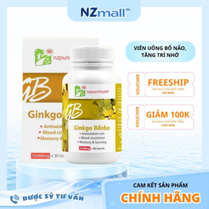 Viên uống bổ não Nzpurehealth Ginkgo Biloba 200mg