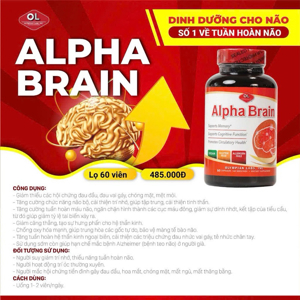 Viên uống bổ não Olympian Labs Alpha Brain Chai 60 viên