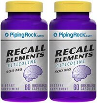 Viên uống bổ não piping rock citicoline (recall elements) 500 mg