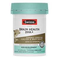 Viên uống bổ não Swisse Kids Brain Health DHA+ 30 Viên