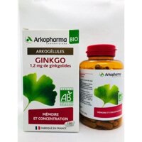 Viên uống bổ não, tăng cường trí nhớ Pháp Arkopharma Arkogélules BIO Ginkgo 150 VIÊN