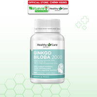 Viên uống bổ não từ lá bạch quả chính hãng Healthy Care Ginkgo Biloba 2000mg (100 viên) giúp tăng tuần hoàn não, Úc